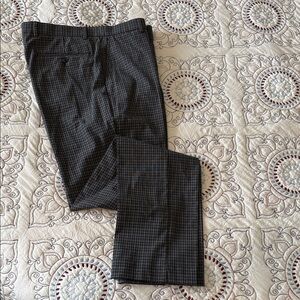 Tommy Hilfiger Men's Dark Gray & Blue Checkered Pants
